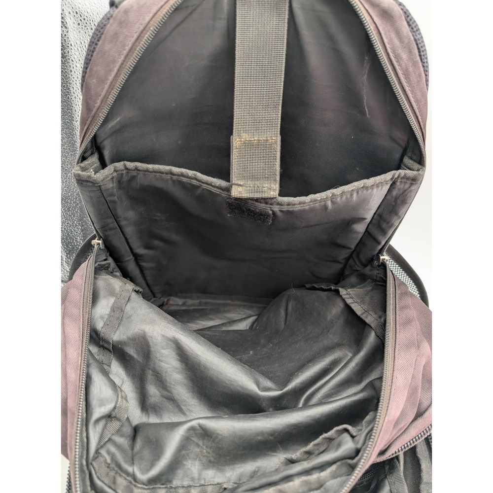 KAVU Canvas Backpack Dark Brown Outdoor Daypack Multi Pocket Repair Needed - Picture 9 of 9
